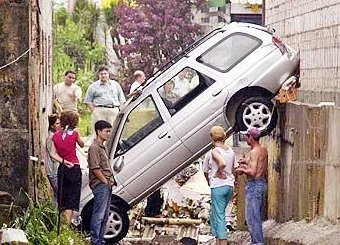 Car in alley