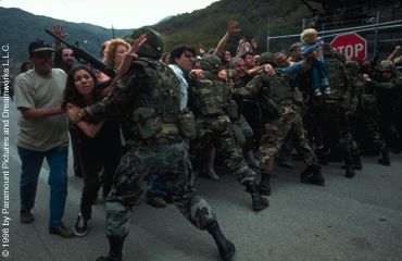 The army decide to have a go at blockading